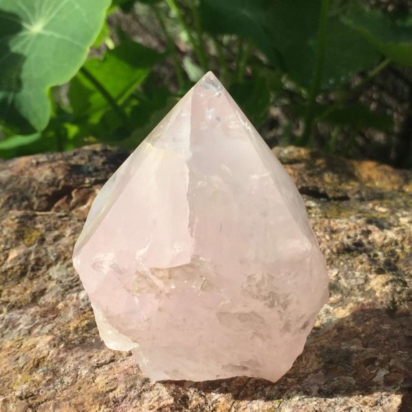 Rose quartz - part polished