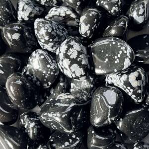 snowflake obsidian tumblestones