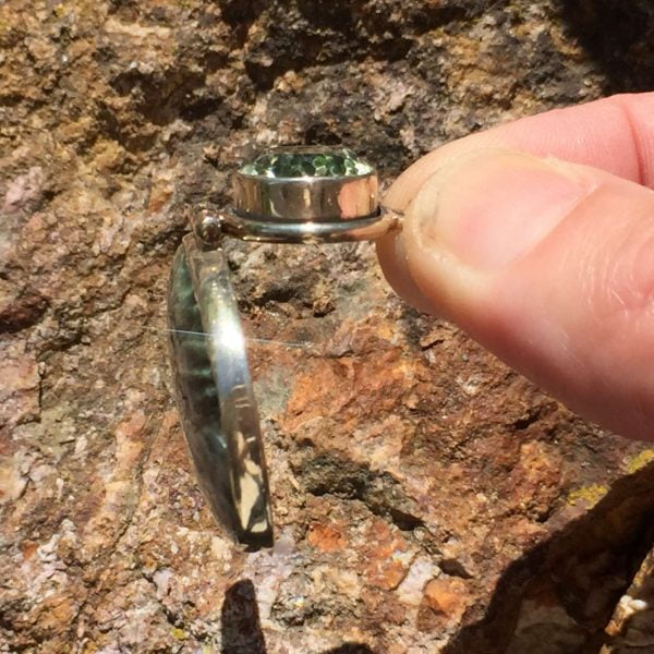 Seraphinite and lemon quartz pendant - Image 2