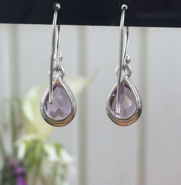 Amethyst drop earrings - Image 2