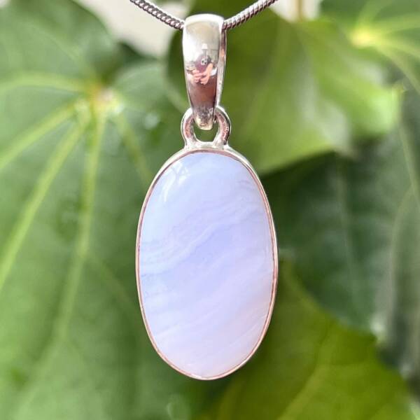 Blue lace agate pendant