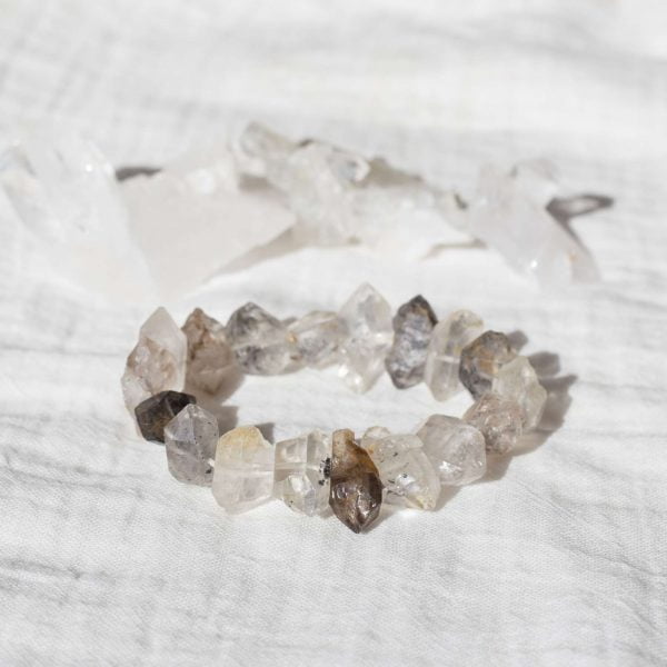 Herkimer diamond quartz bracelet