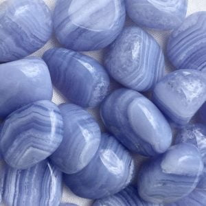 blue lace agate tumblestones