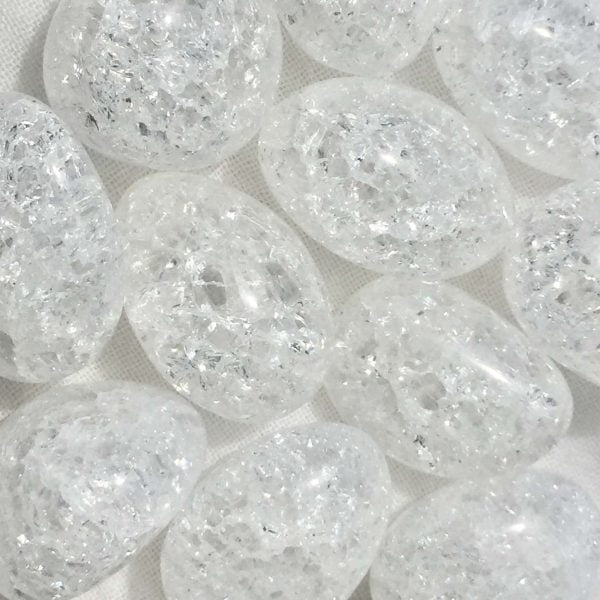 crackled quartz tumblestone