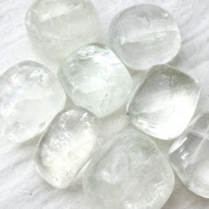 clear calcite tumblestones