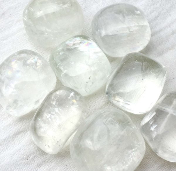 clear calcite tumblestones