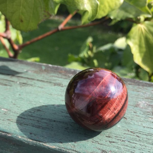 Red tiger eye sphere