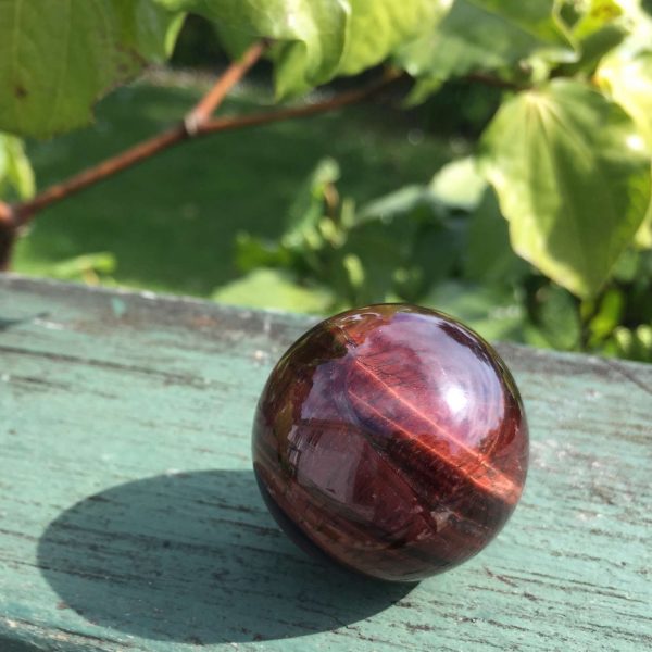 Red tiger eye sphere - Image 4