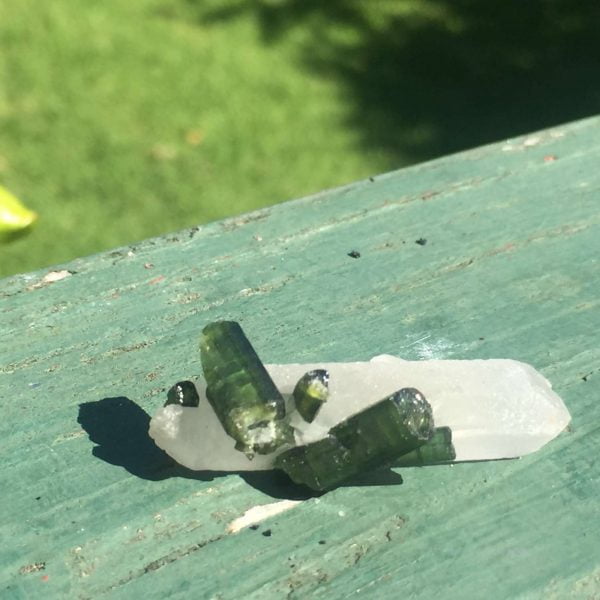 Green tourmaline in quartz - Image 2