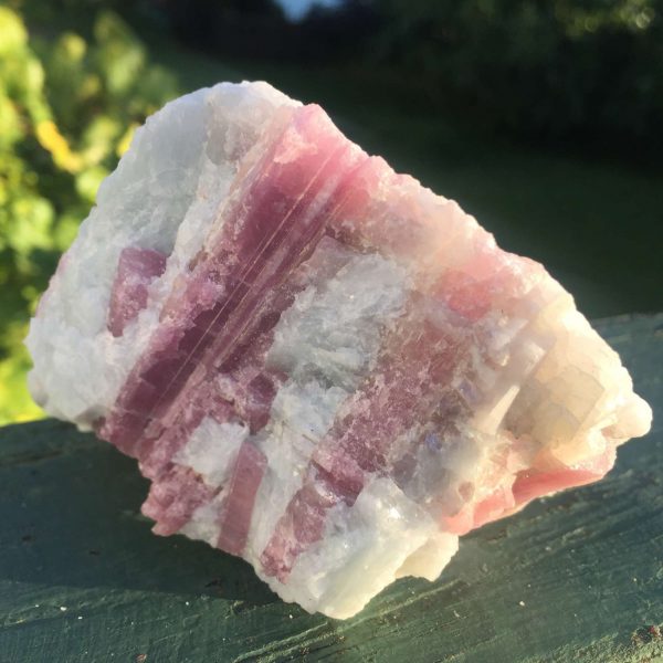 Pink tourmaline in quartz