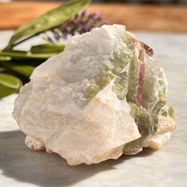Watermelon tourmaline in quartz - Image 5