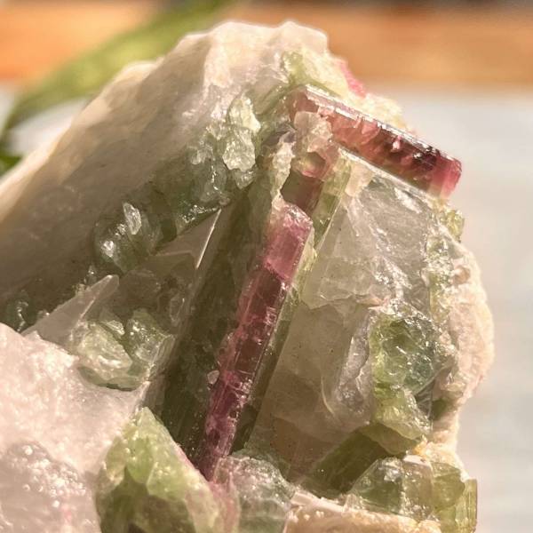 Watermelon tourmaline in quartz - Image 2