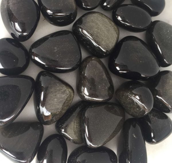 Golden sheen obsidian