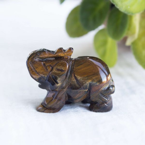 Golden tiger eye elephant