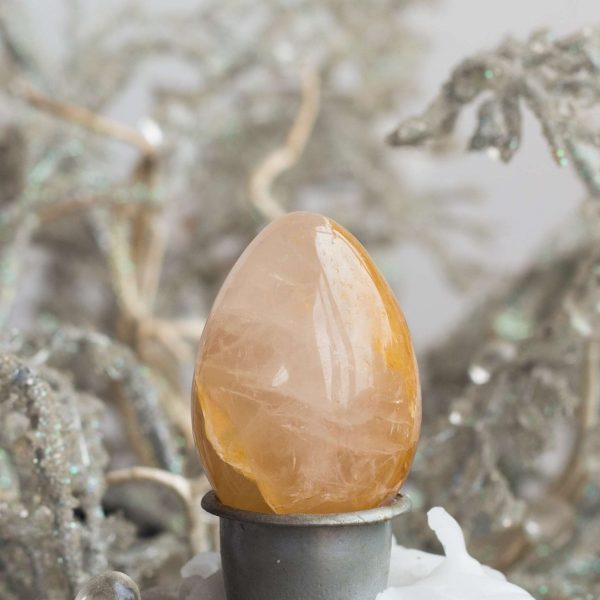 Golden quartz egg