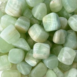pistachio calcite tumblestones