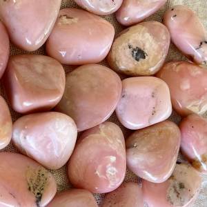 pink Peruvian opal tumblestones