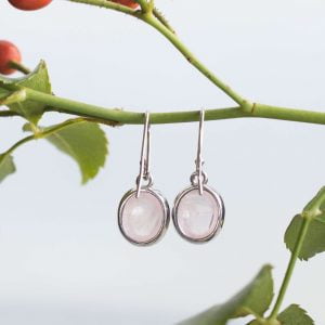 Rose quartz earrings