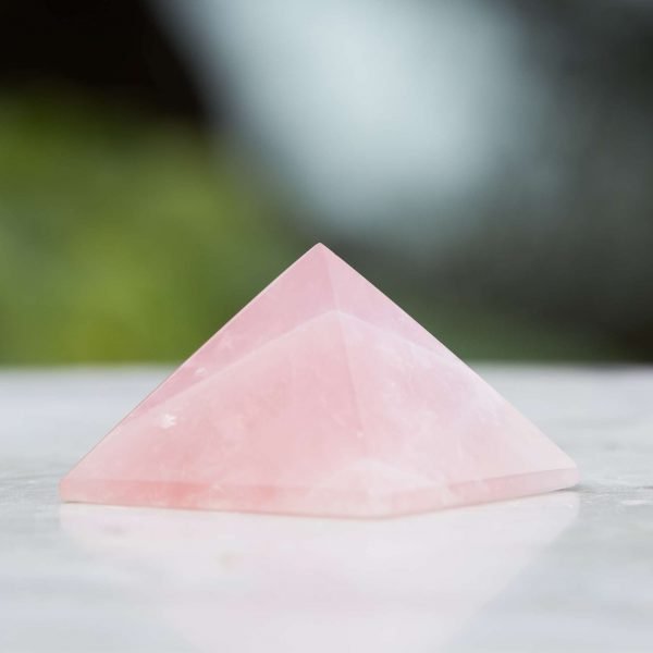Rose quartz pyramid
