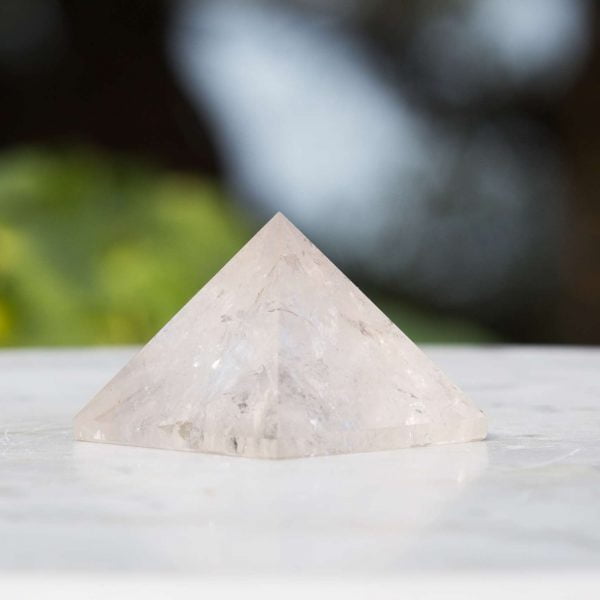 clear quartz pyramid