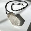 clear quartz pendant crackled quartz necklace polished natural mineral crystal healing NZ energy cleansing crystals chakra crystals NZ meditation stones spiritual gifts NZ Aotearoa