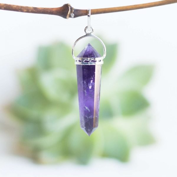 Amethyst and moonstone pendant - Image 2