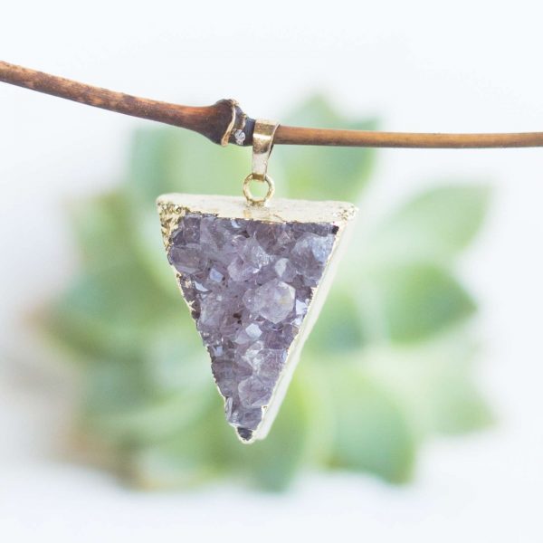 Amethyst cluster pendant