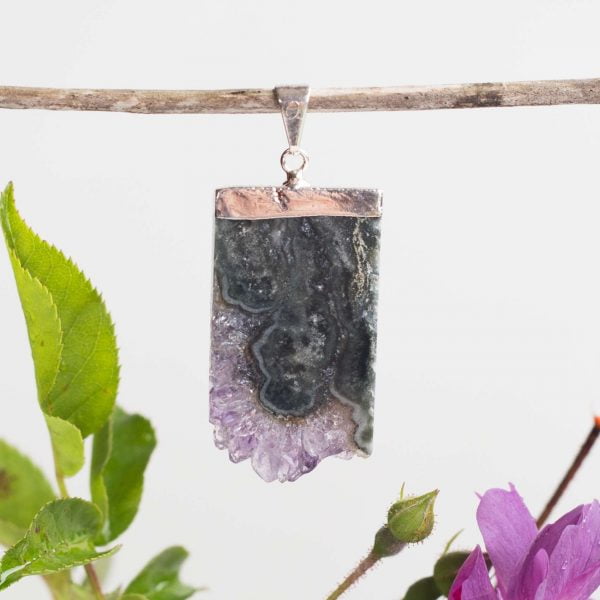 Amethyst agate pendant