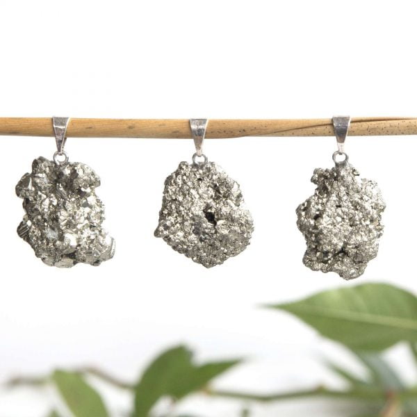 Iron pyrite pendant