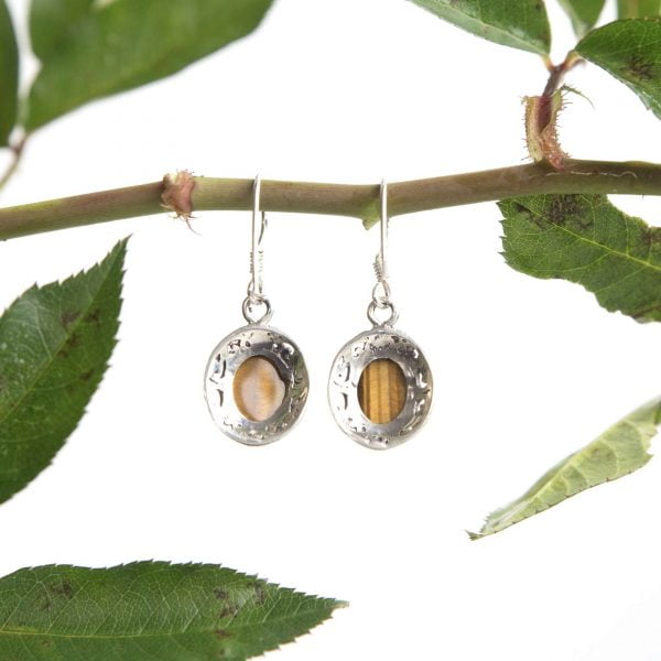 Golden tiger eye earrings - Image 2