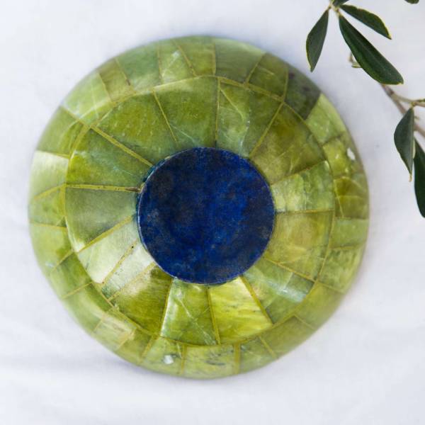 Serpentine and lapis lazuli bowl - Image 3