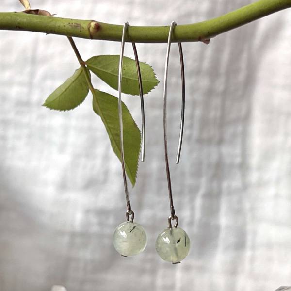 Prehnite earrings