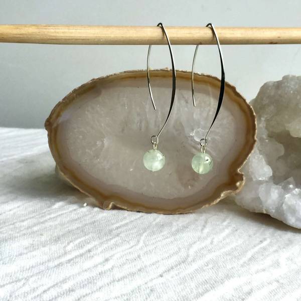 Prehnite earrings - Image 2
