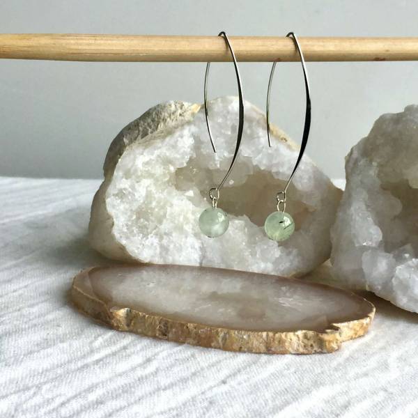 Prehnite earrings - Image 3