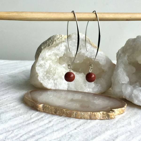 Red jasper earrings - Image 3