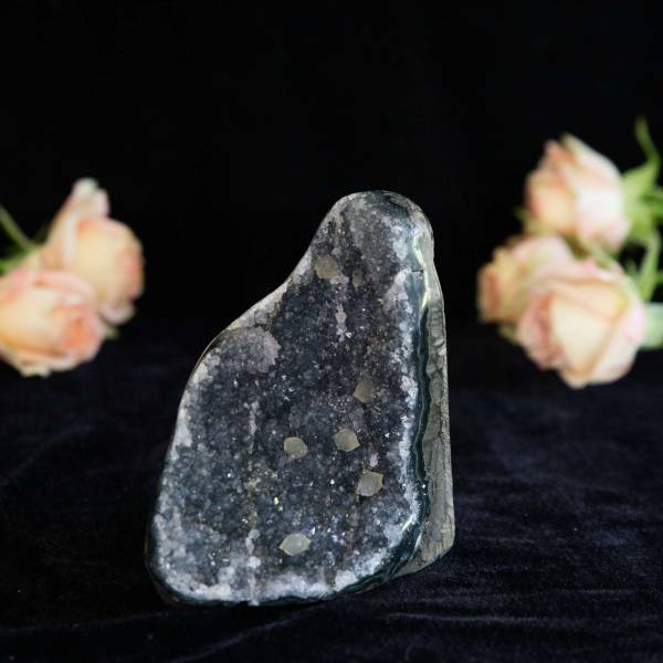 Black amethyst cluster