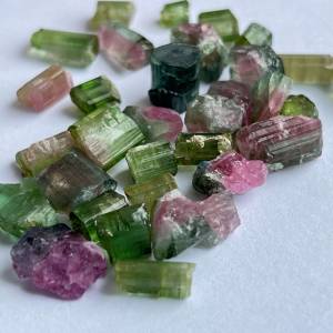 natural watermelon tourmaline gemstones