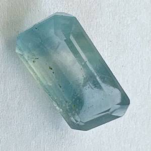 emerald cut fluorite gemstone