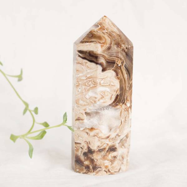 Chocolate calcite tower