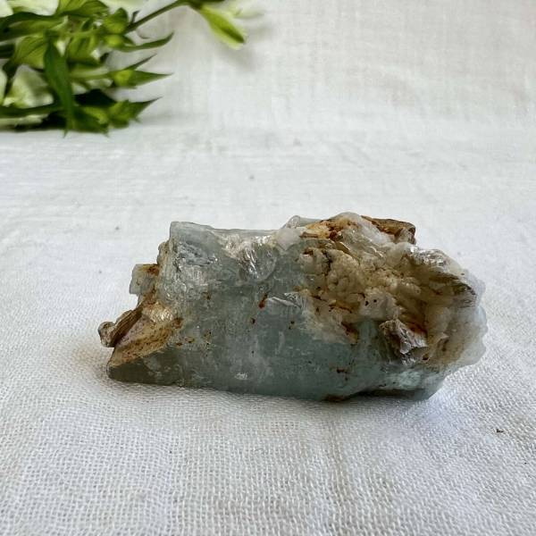 Aquamarine with mica