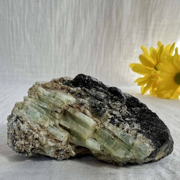 Emerald with tourmaline