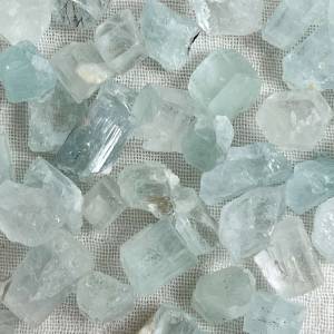 uncut aquamarine gemstones