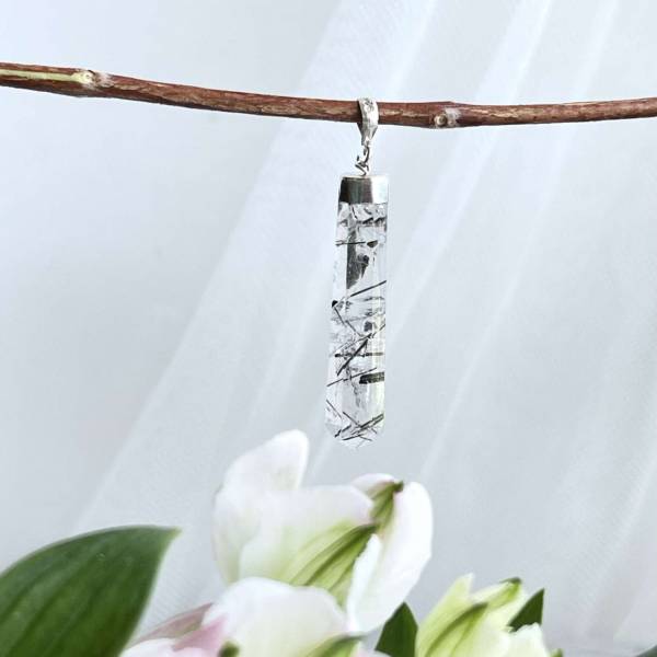 Tourmalated quartz pendant