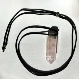 rose quartz pendant necklace polished natural mineral crystal healing NZ energy cleansing crystals chakra crystals NZ meditation stones spiritual gifts NZ Aotearoa