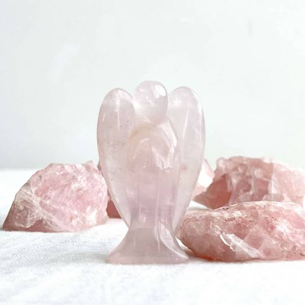 Rose quartz angel