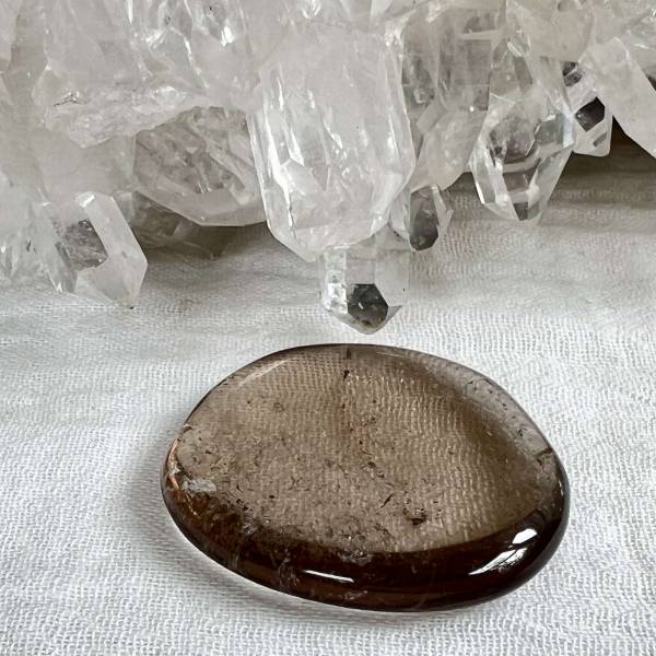 Smokey quartz palmstone