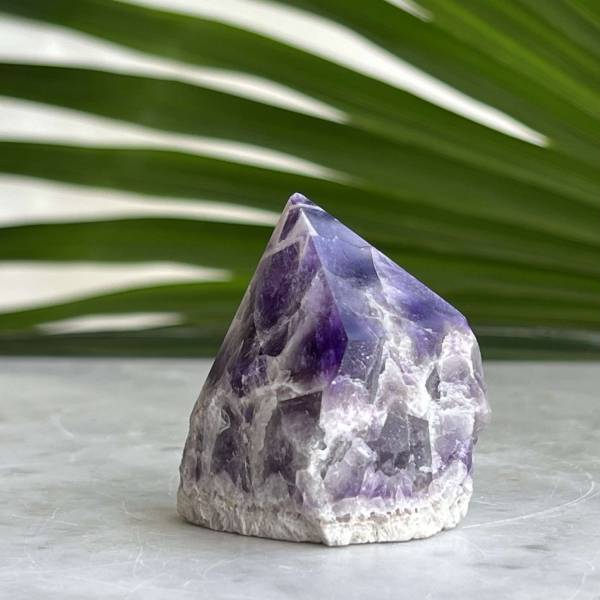 Chevron amethyst - part polished