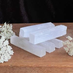 natural selenite wand 10cm long natural gypsum crown chakra sahasrara NZ online crystal shop