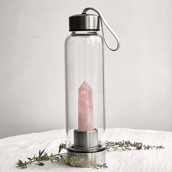 Rose quartz water bottle - Image 2