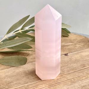 Pink tourmaline tower six sided point